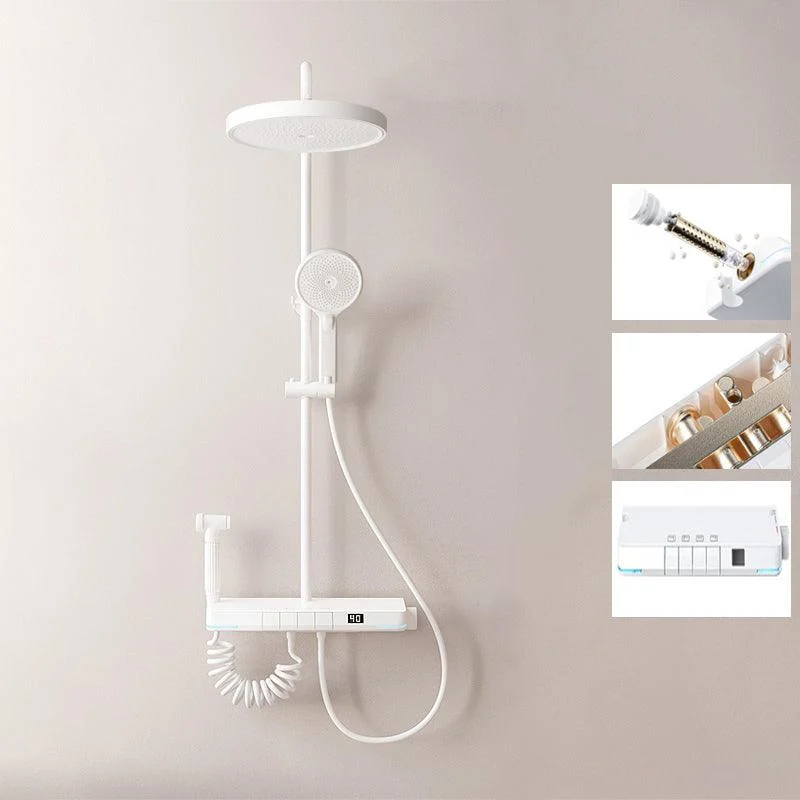 Modern Shower System Brass Slide Bar Included Wall Mounted Shower Set -Bathlova