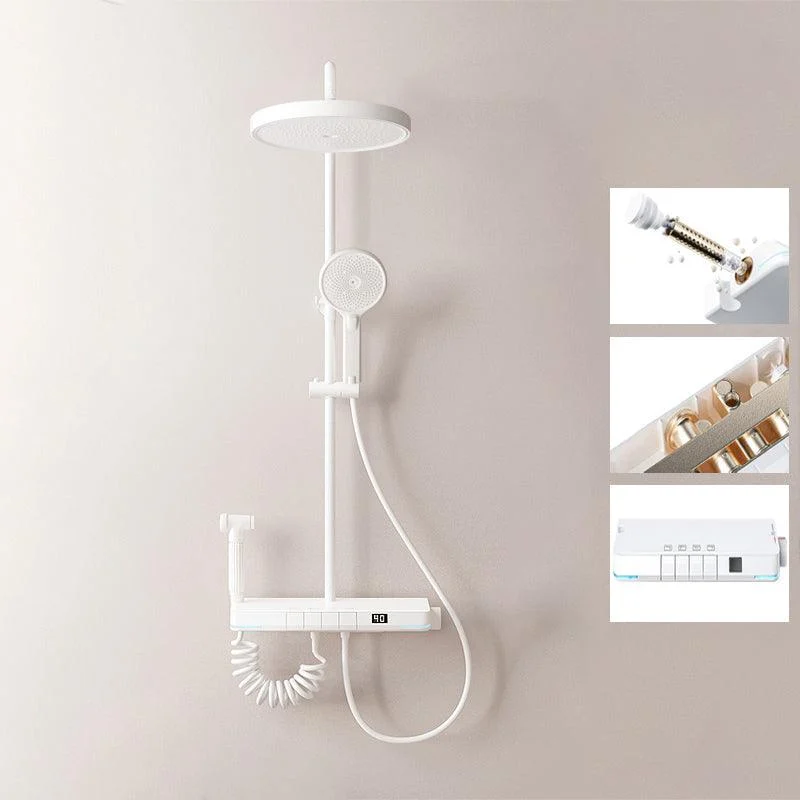 Modern Shower System Brass Slide Bar Included Wall Mounted Shower Set -Bathlova