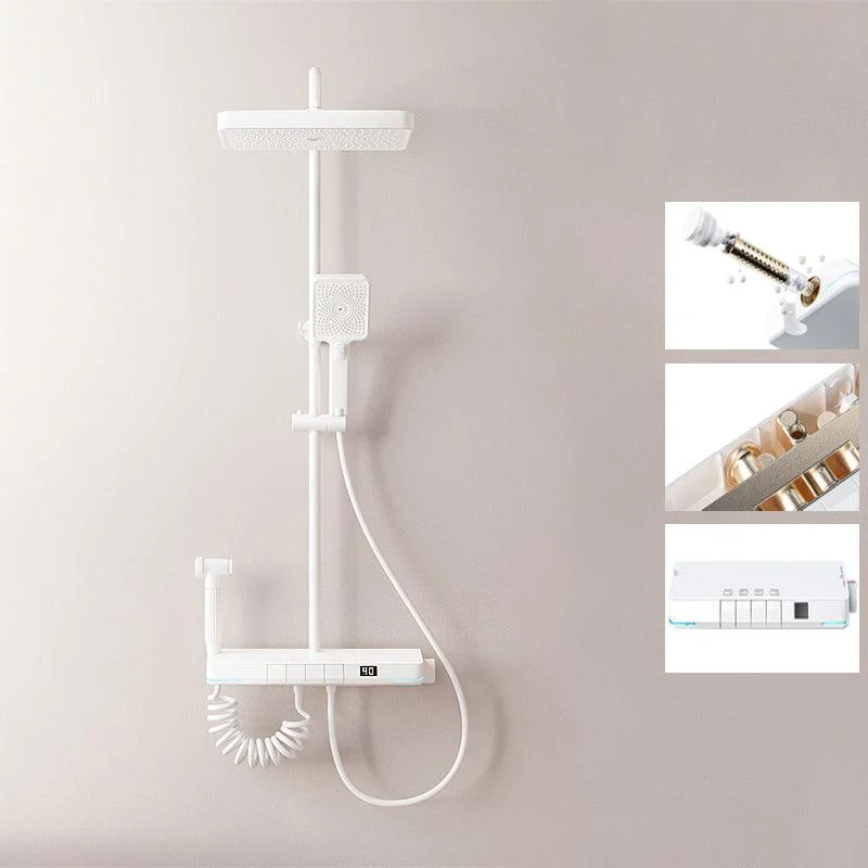 Modern Shower System Brass Slide Bar Included Wall Mounted Shower Set -Bathlova