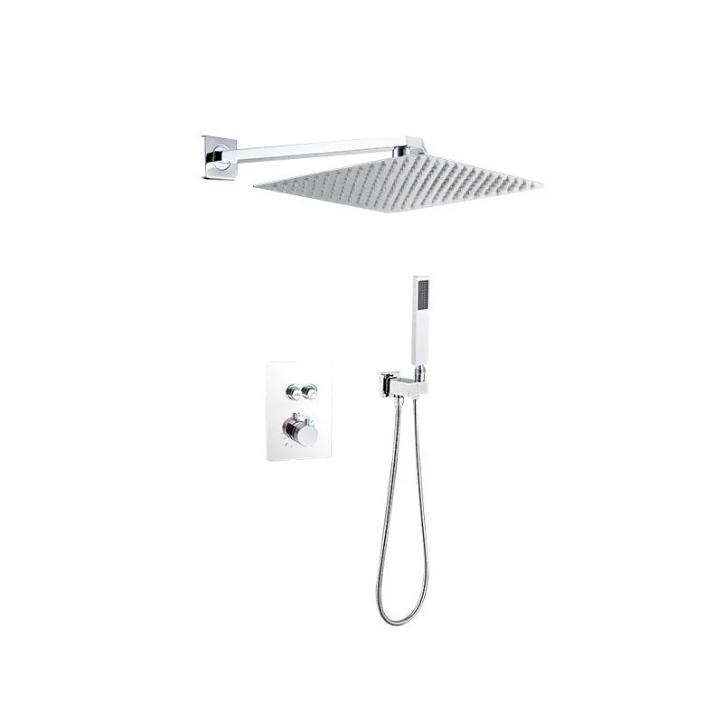 Modern Shower System Brass Temperature Control Adjustable Shower Head Shower Set -Bathlova