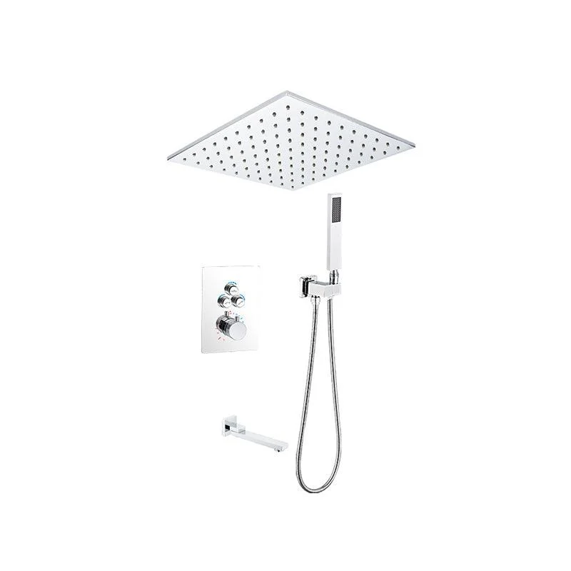 Modern Shower System Brass Temperature Control Adjustable Shower Head Shower Set -Bathlova