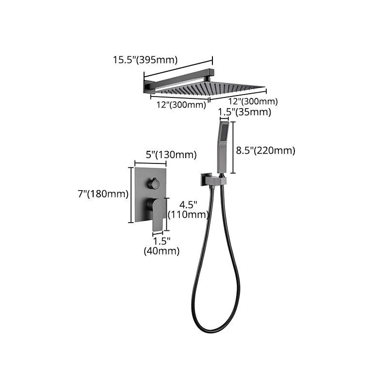 Modern Shower System Brass Temperature Control Ceiling Mounted Shower Tap -Bathlova