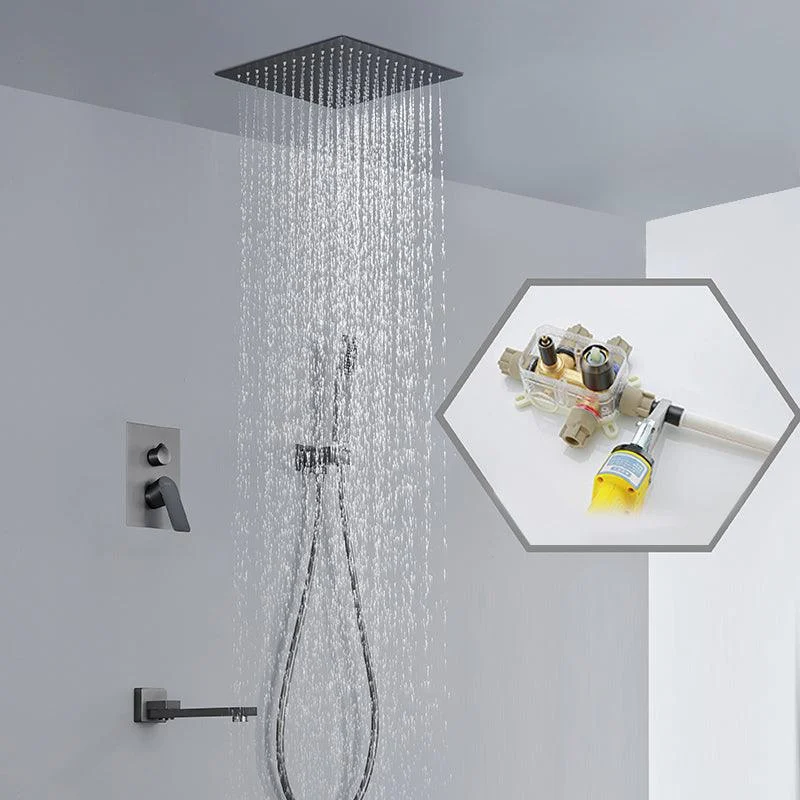 Modern Shower System Brass Temperature Control Ceiling Mounted Shower Tap -Bathlova