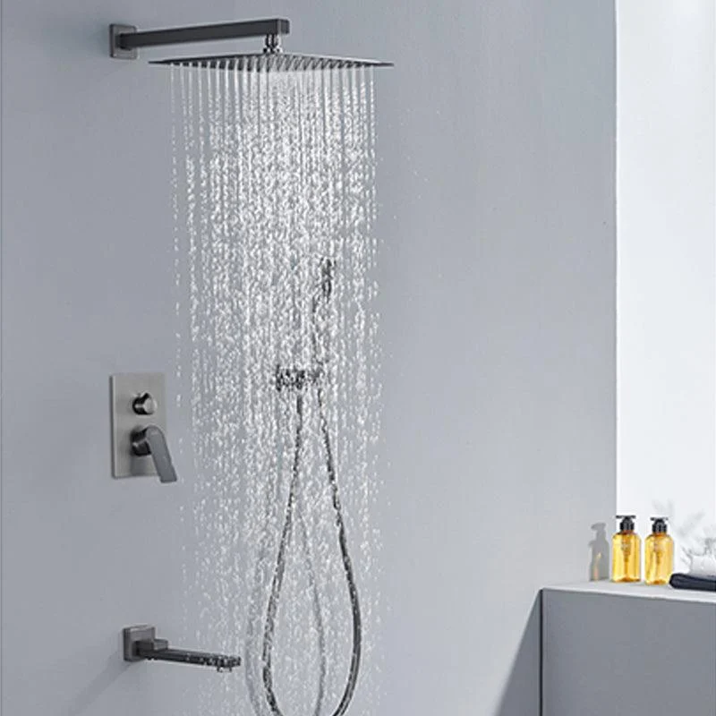 Modern Shower System Brass Temperature Control Ceiling Mounted Shower Tap -Bathlova