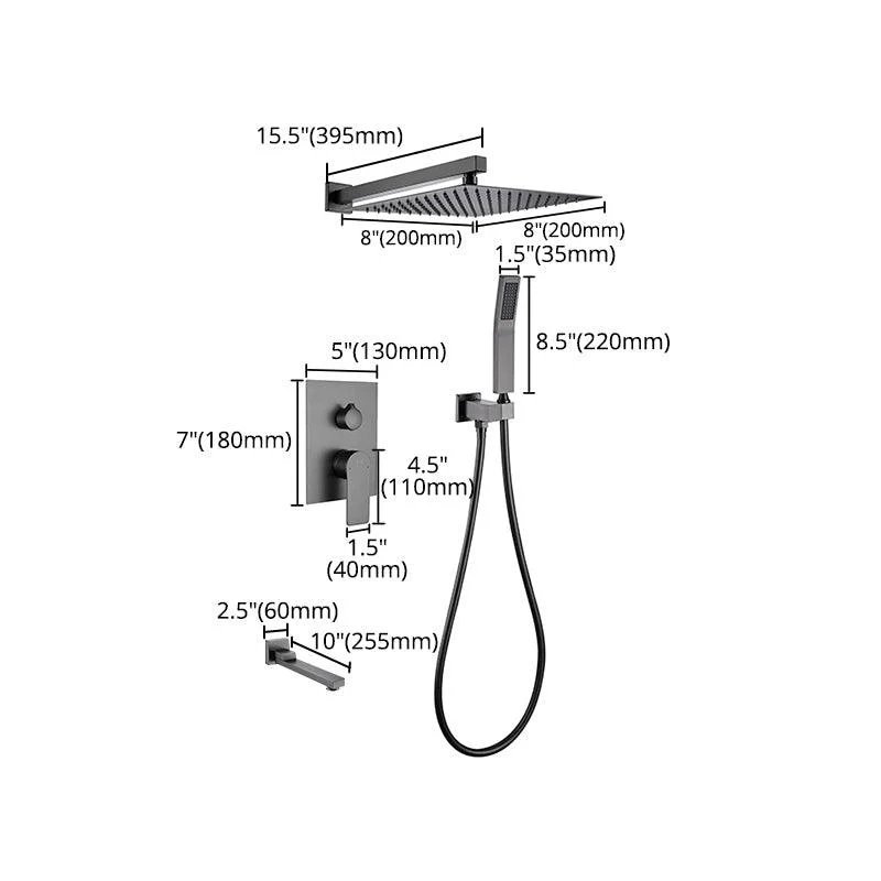 Modern Shower System Brass Temperature Control Ceiling Mounted Shower Tap -Bathlova