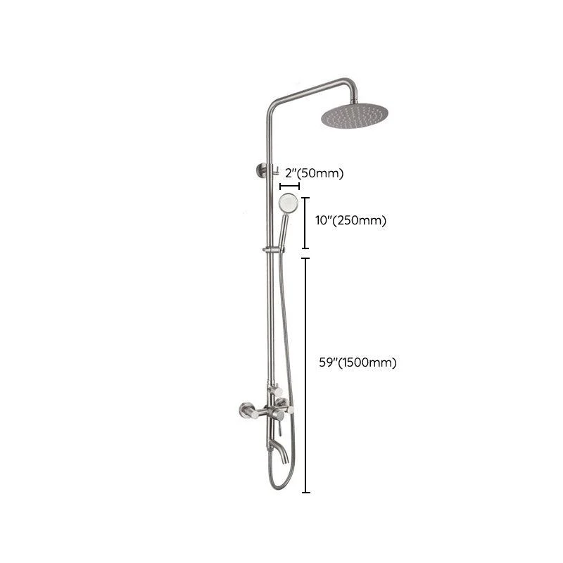 Modern Shower System Brass Temperature Control Handheld Shower Head Shower Set -Bathlova