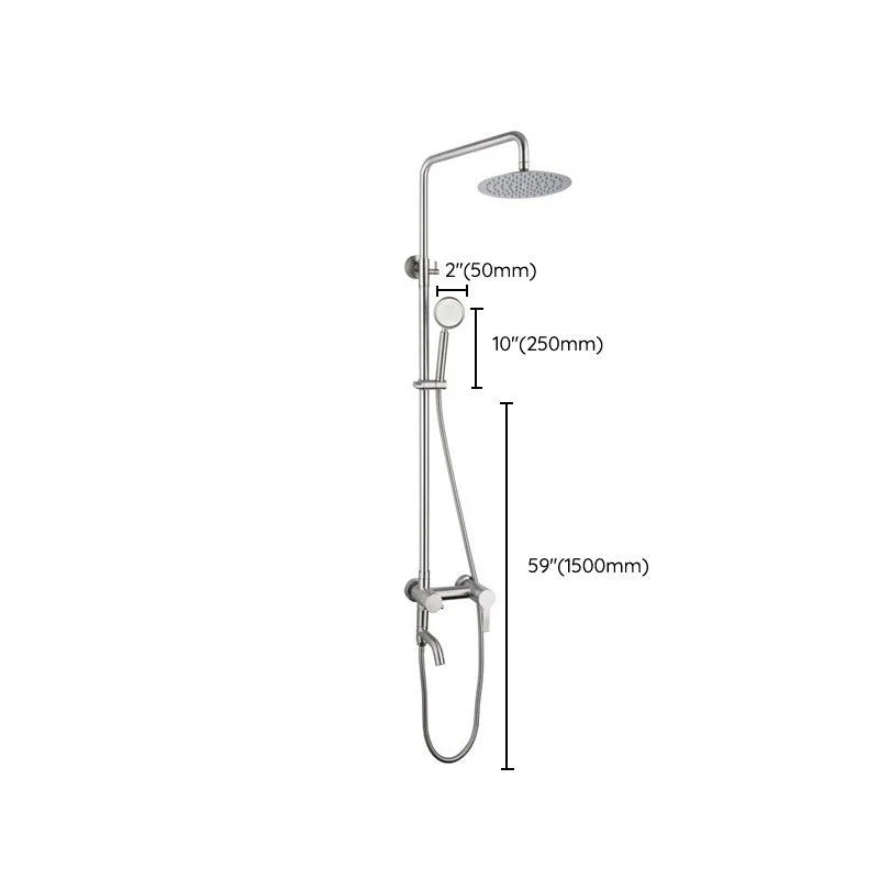 Modern Shower System Brass Temperature Control Handheld Shower Head Shower Set -Bathlova