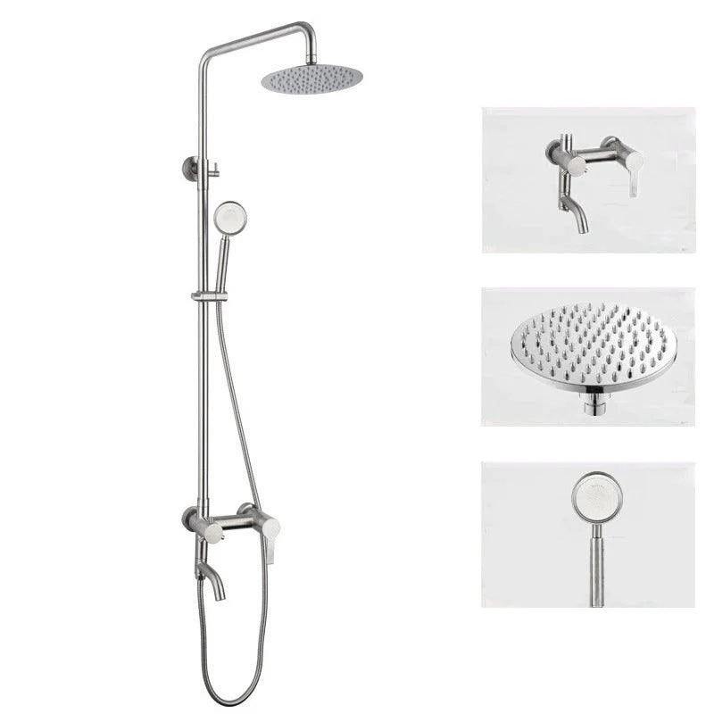 Modern Shower System Brass Temperature Control Handheld Shower Head Shower Set -Bathlova