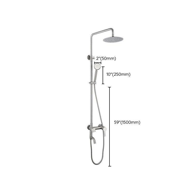 Modern Shower System Brass Temperature Control Handheld Shower Head Shower Set -Bathlova