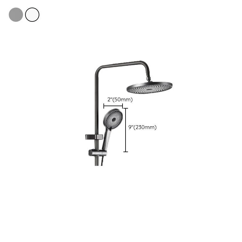 Modern Shower System Brass Temperature Control Wall Mounted Shower Head Combo -Bathlova