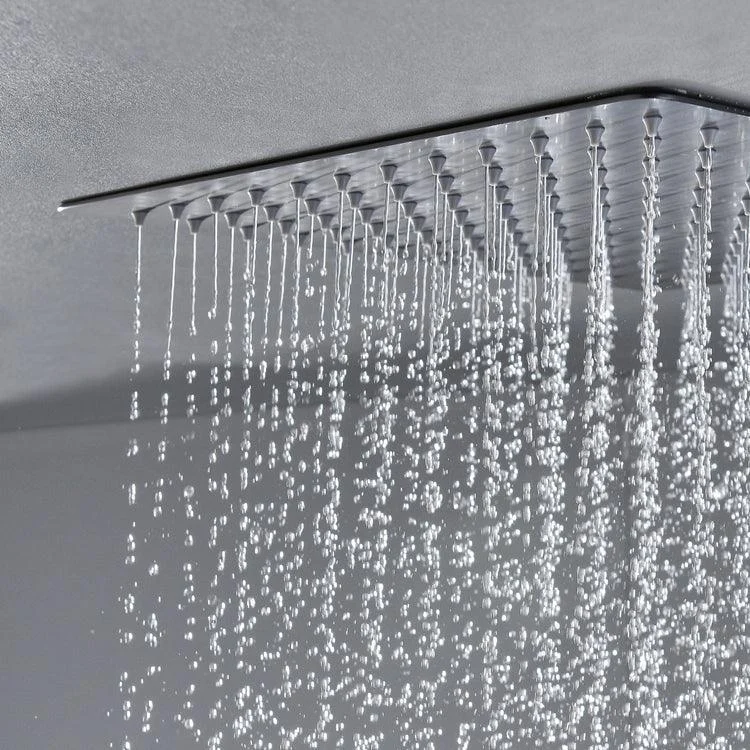 Modern Shower System Ceiling Mounted Square Dual Shower Head Shower Set -Bathlova