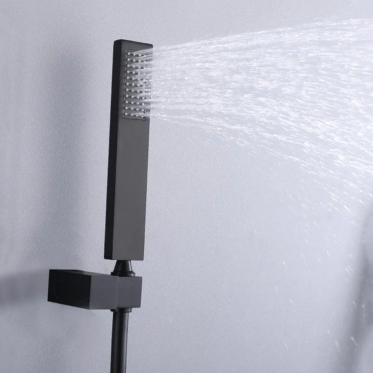 Modern Shower System Dual Shower Head Slide Bar Thermostatic Wall Mounted Shower Set -Bathlova