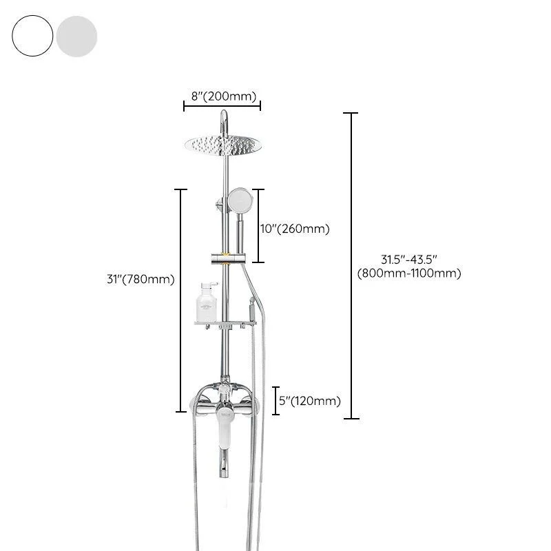 Modern Shower System Handheld Shower Head Slide Bar Wall Mounted Shower Set -Bathlova