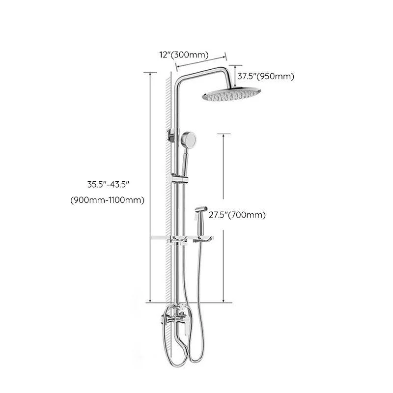 Modern Shower System Handle Lever Wall Mounted Copper Shower System -Bathlova