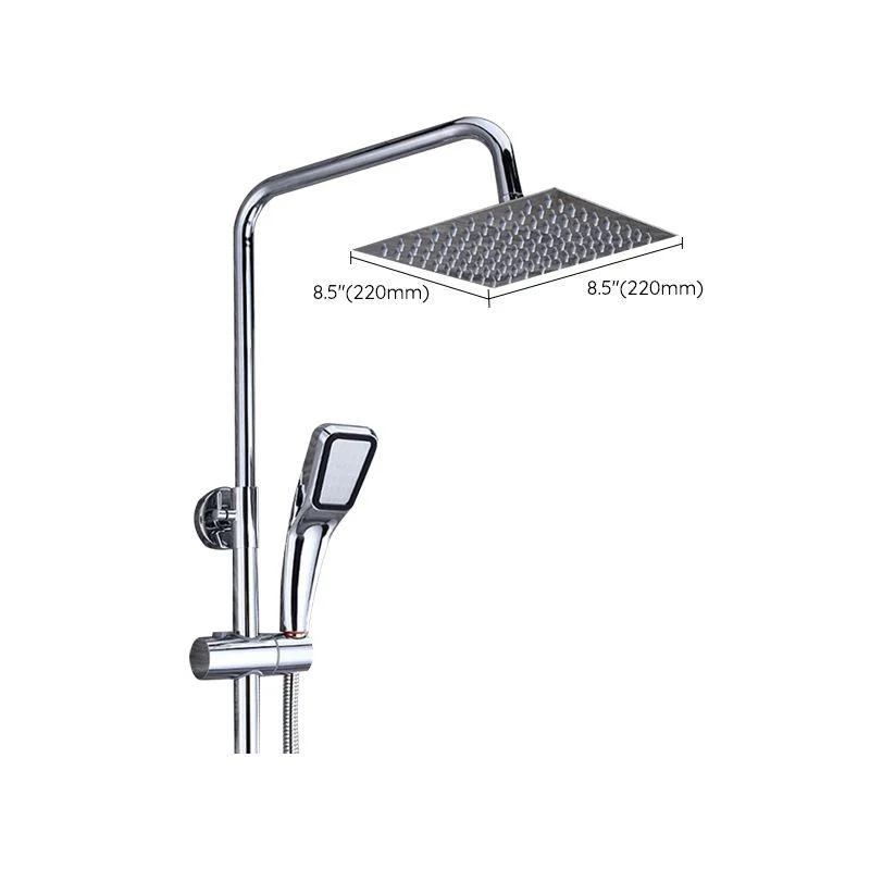 Modern Shower System Massage Jet Round Lever Handle Shower Trim -Bathlova