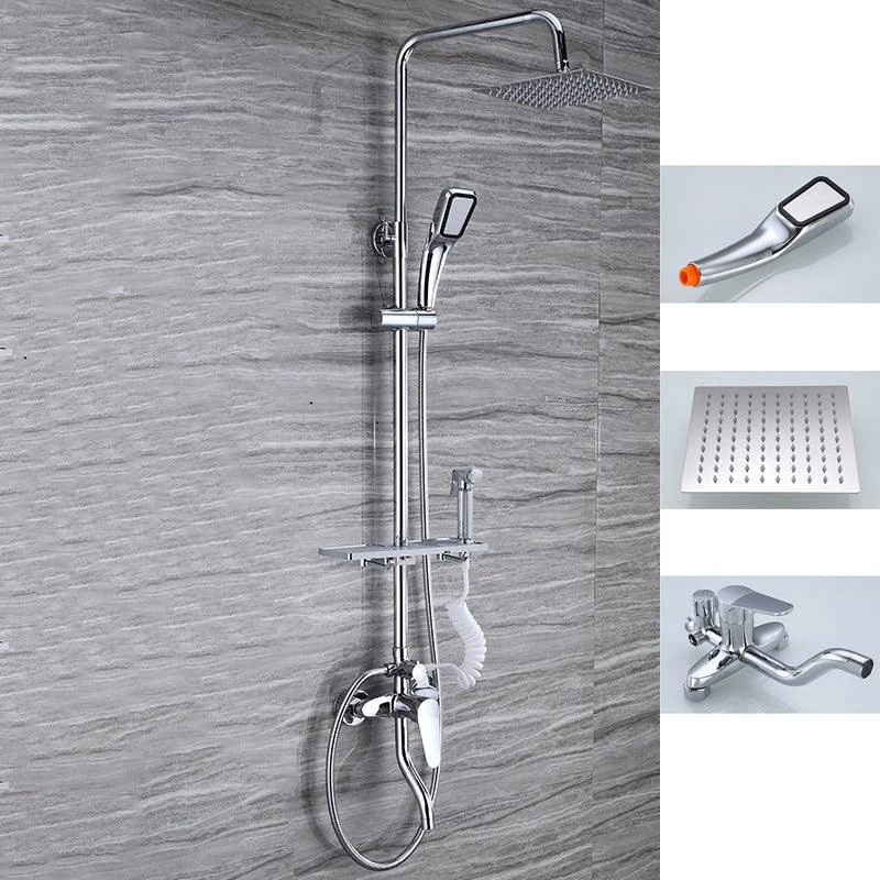 Modern Shower System Massage Jet Round Lever Handle Shower Trim -Bathlova