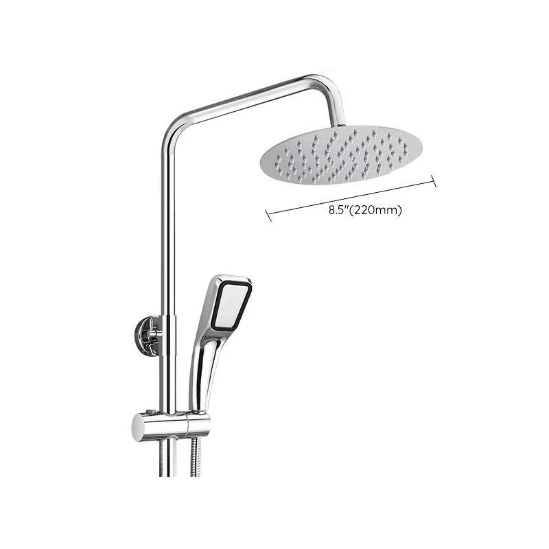 Modern Shower System Massage Jet Round Lever Handle Shower Trim -Bathlova