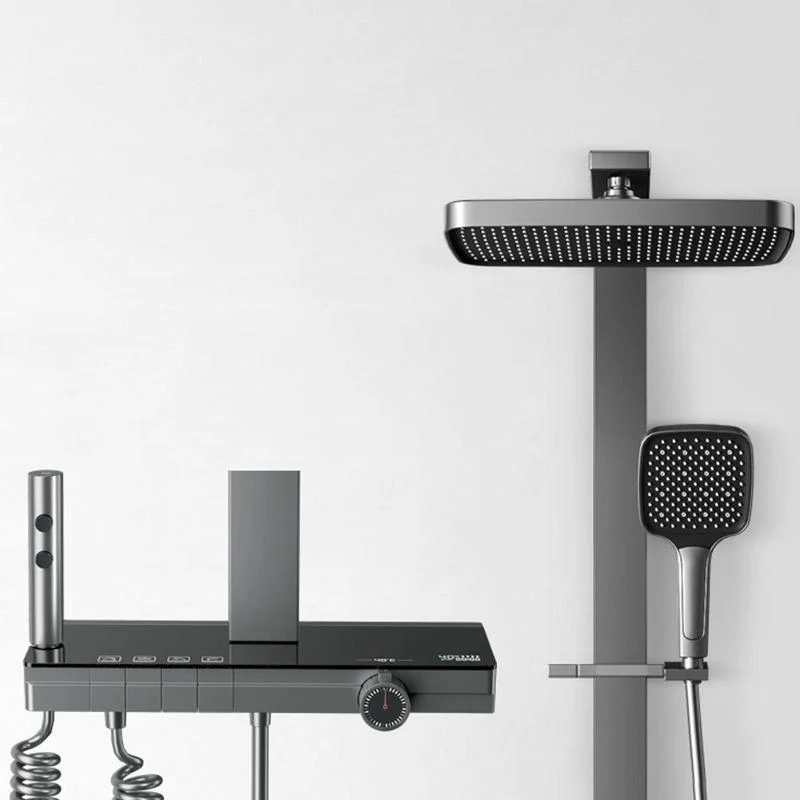 Modern Shower System Metal Thermostatic Massage Wall Mounted Shower Tap -Bathlova