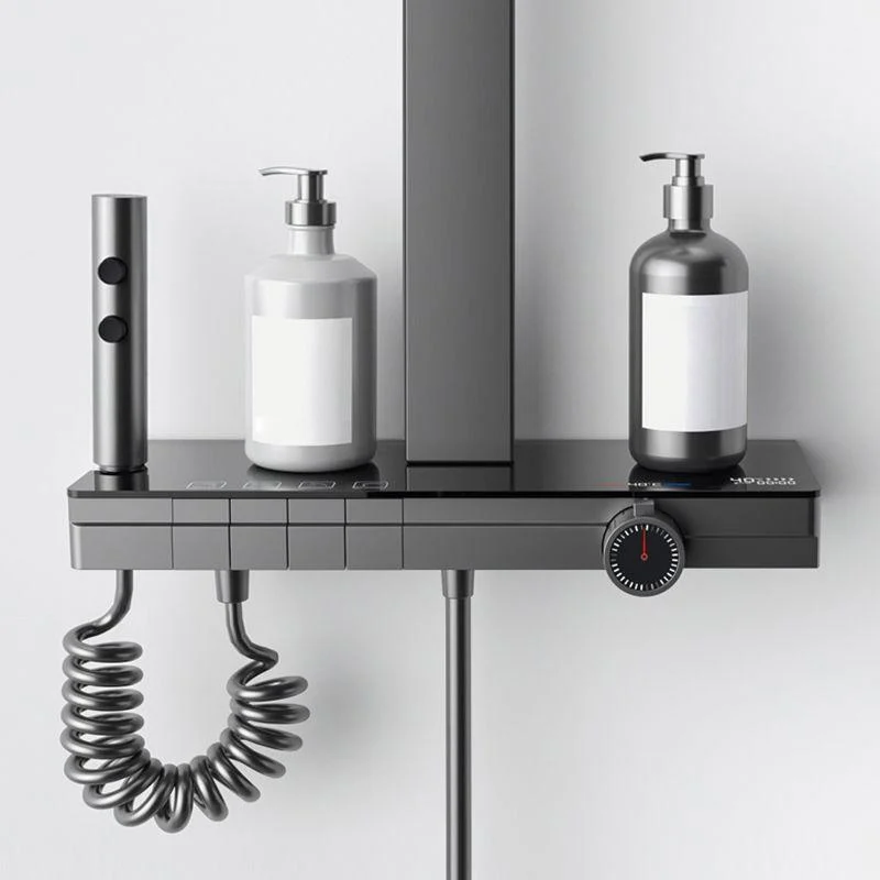 Modern Shower System Metal Thermostatic Massage Wall Mounted Shower Tap -Bathlova