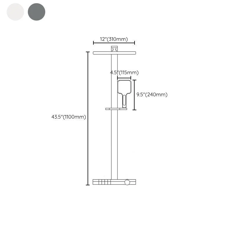 Modern Shower System Metal Thermostatic Massage Wall Mounted Shower Tap -Bathlova