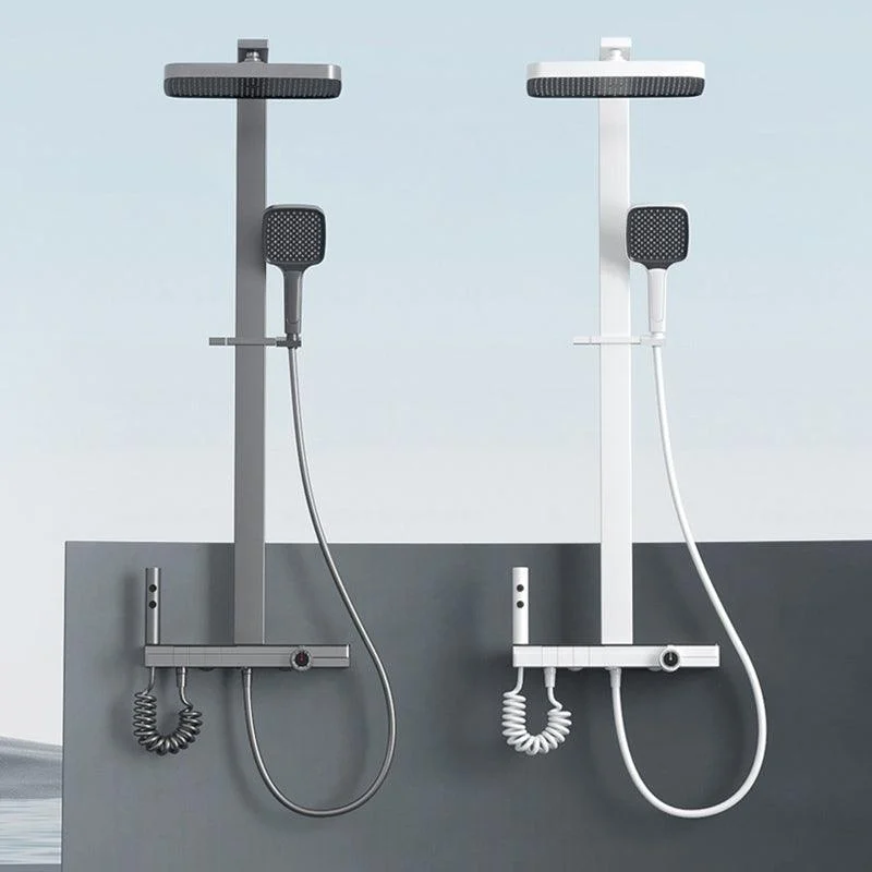 Modern Shower System Metal Thermostatic Massage Wall Mounted Shower Tap -Bathlova