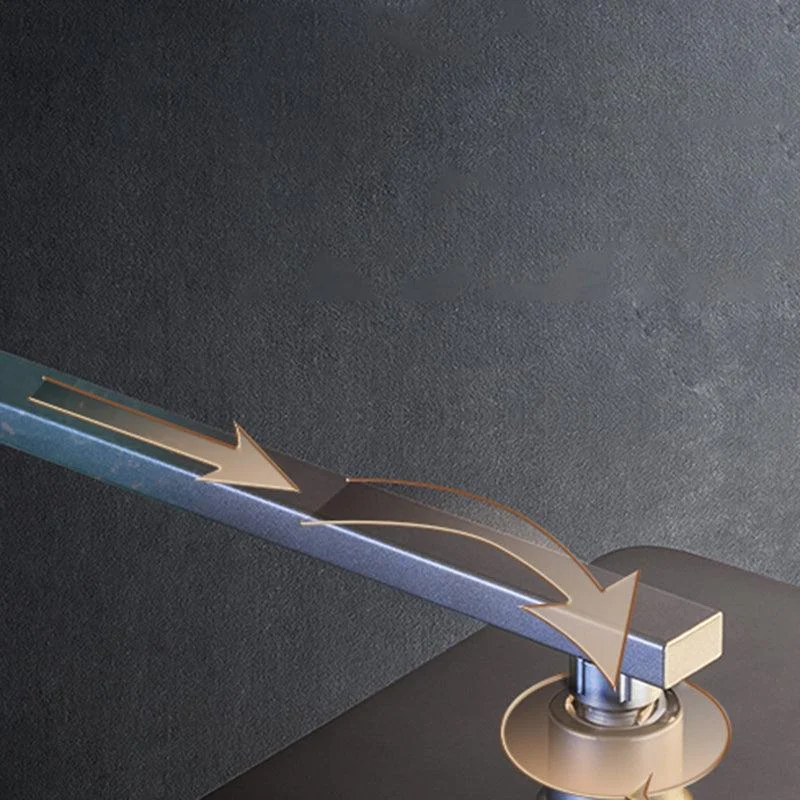 Modern Shower System Rectangle Handle Lever Wall Mounted Copper Shower System -Bathlova