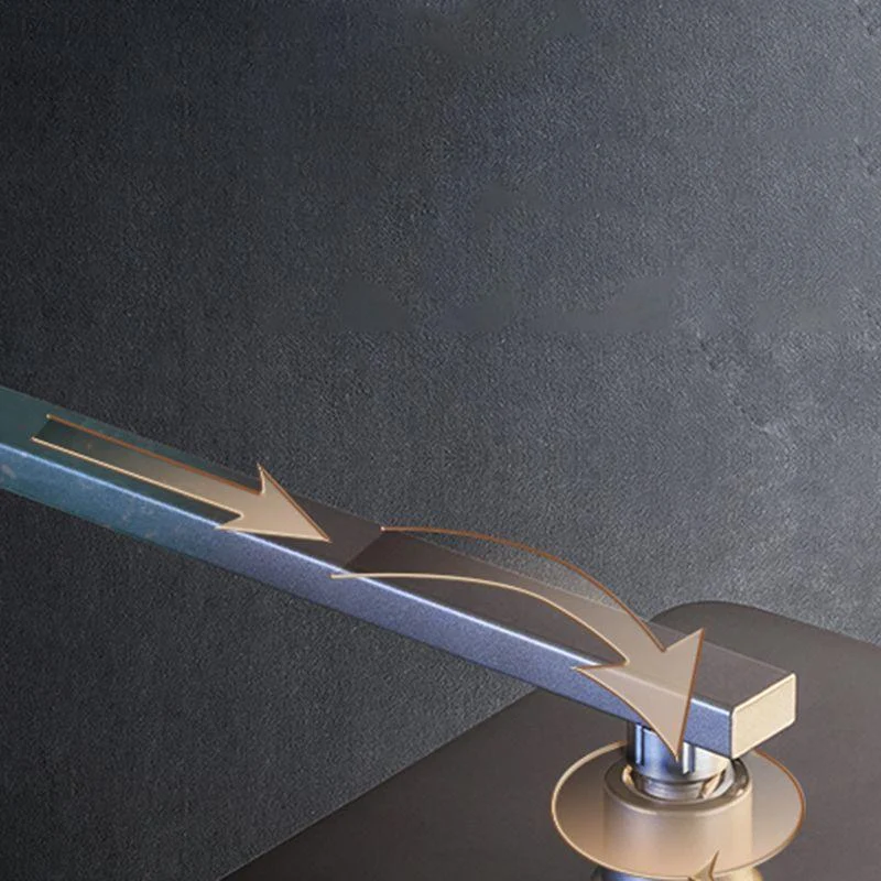 Modern Shower System Rectangle Handle Lever Wall Mounted Copper Shower System -Bathlova