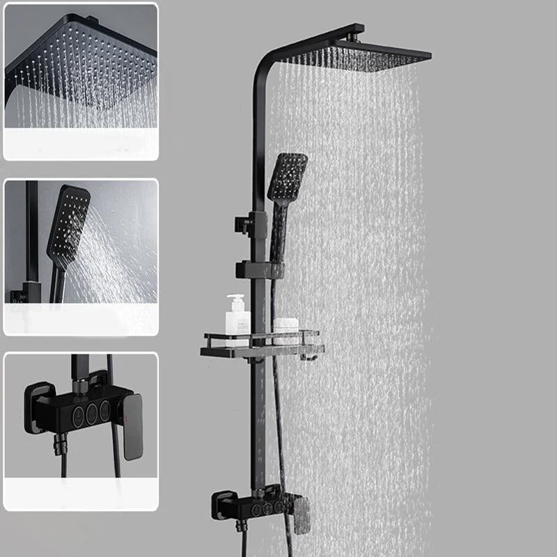 Modern Shower System Slide Bar Handheld Shower Head Wall Mounted Shower Set -Bathlova