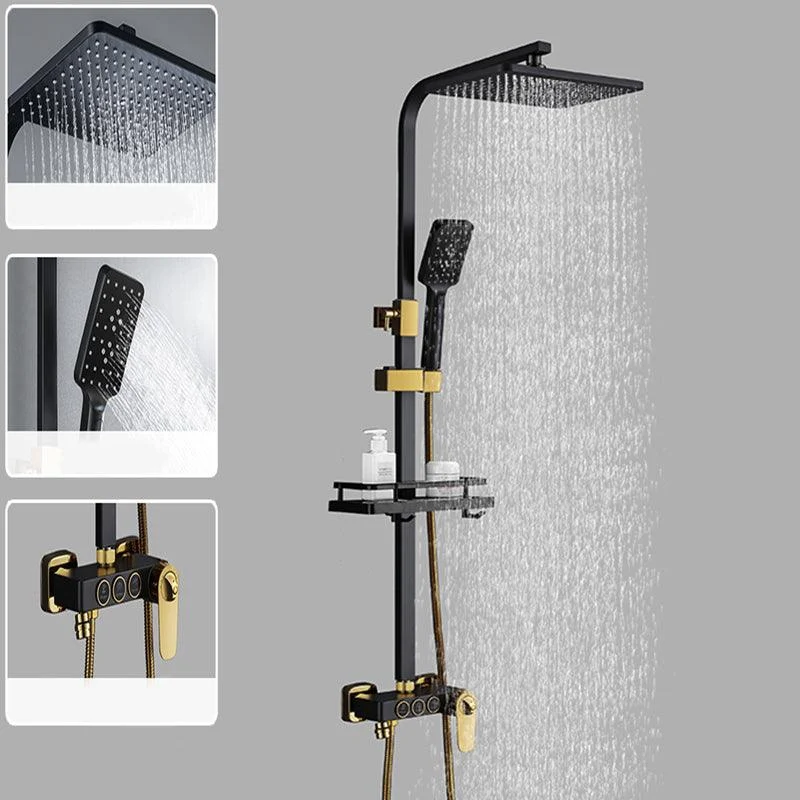 Modern Shower System Slide Bar Handheld Shower Head Wall Mounted Shower Set -Bathlova