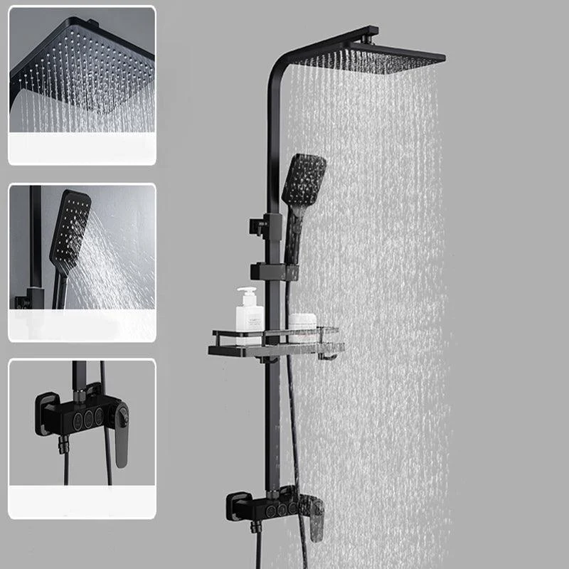 Modern Shower System Slide Bar Handheld Shower Head Wall Mounted Shower Set -Bathlova