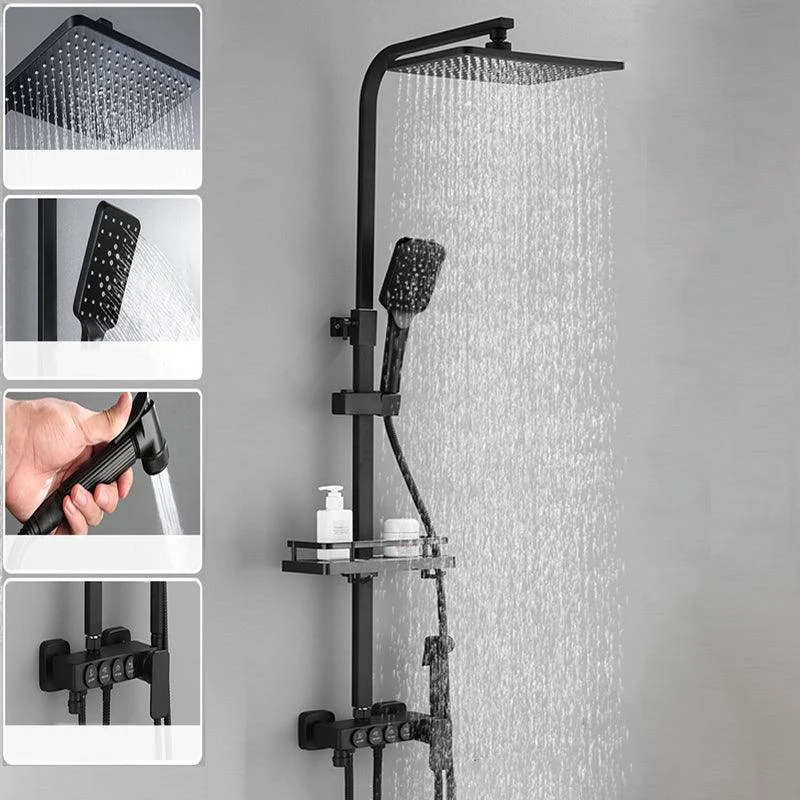 Modern Shower System Slide Bar Handheld Shower Head Wall Mounted Shower Set -Bathlova