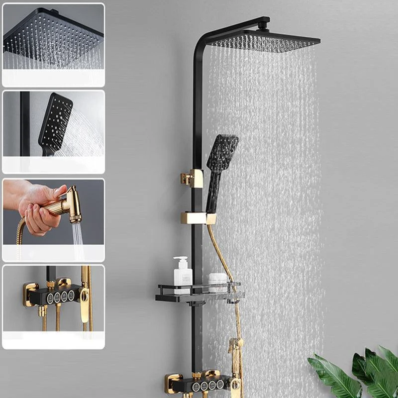 Modern Shower System Slide Bar Handheld Shower Head Wall Mounted Shower Set -Bathlova