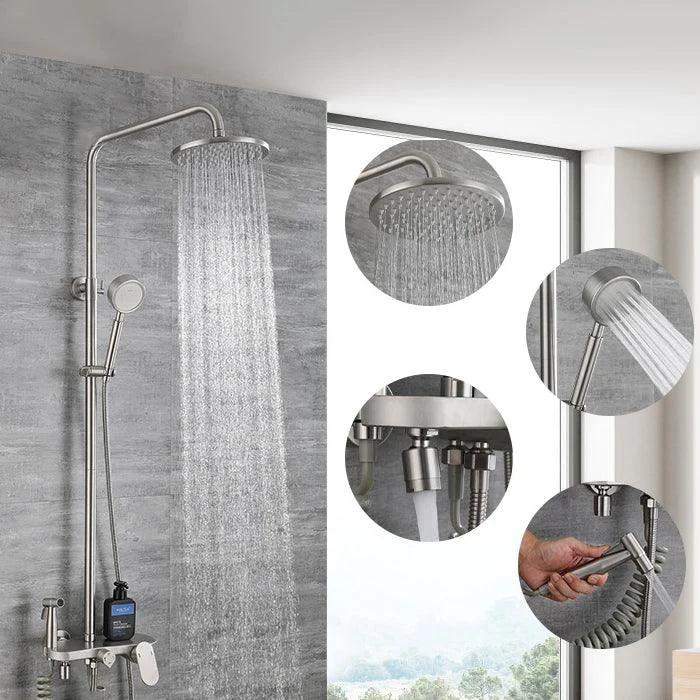 Modern Shower System Stainless Steel Adjustable Shower Head Shower Combo -Bathlova