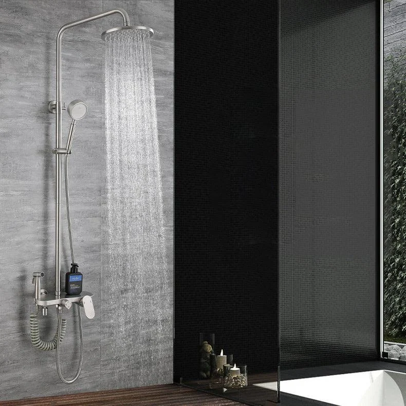 Modern Shower System Stainless Steel Adjustable Shower Head Shower Combo -Bathlova