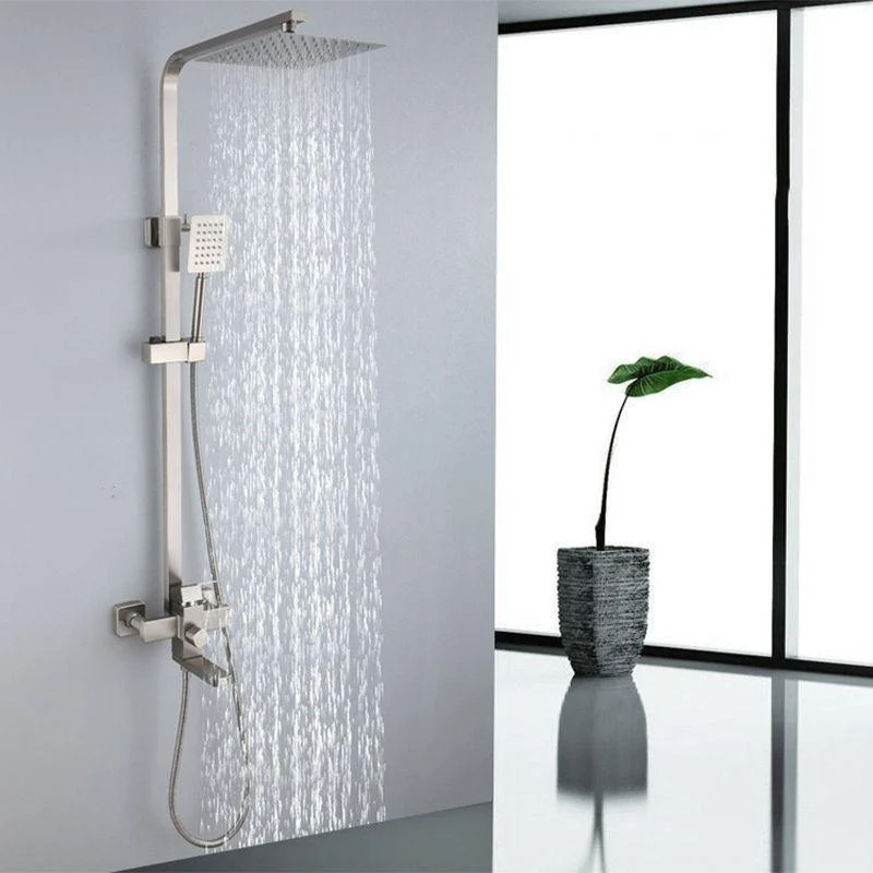 Modern Shower System Stainless Steel Temperature Control Wall Mounted Shower Set -Bathlova