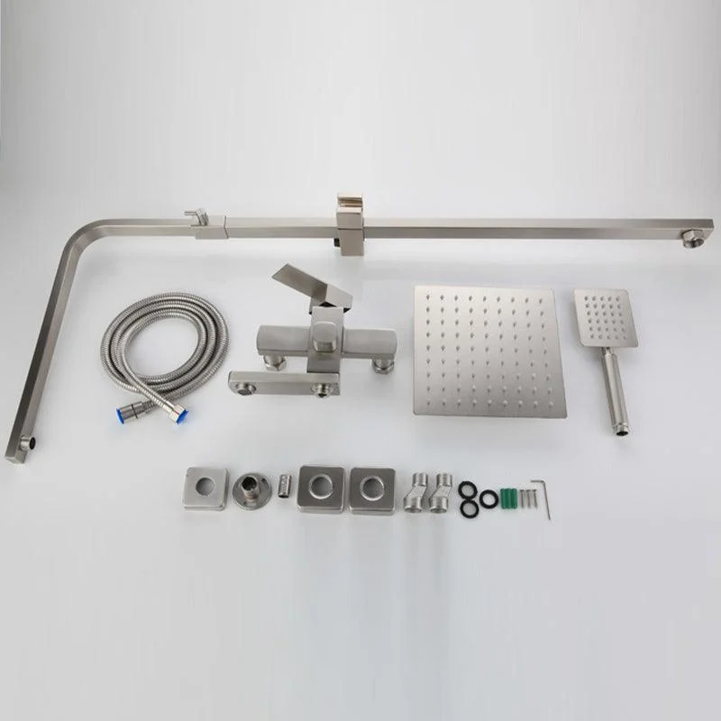 Modern Shower System Stainless Steel Temperature Control Wall Mounted Shower Set -Bathlova