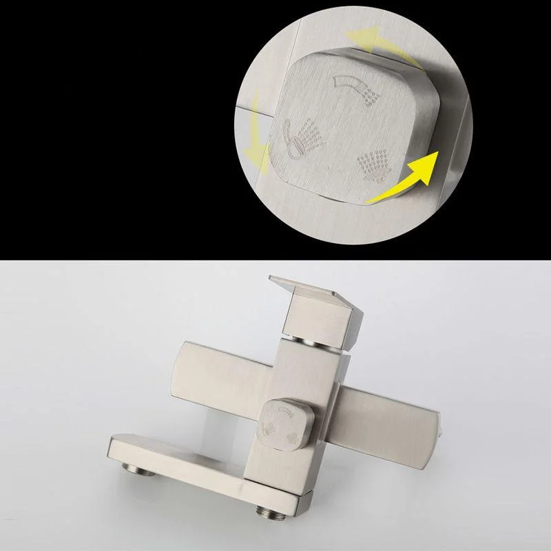 Modern Shower System Stainless Steel Temperature Control Wall Mounted Shower Set -Bathlova