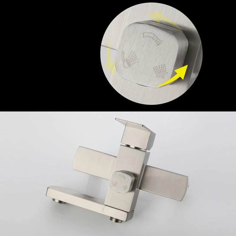 Modern Shower System Stainless Steel Temperature Control Wall Mounted Shower Set -Bathlova