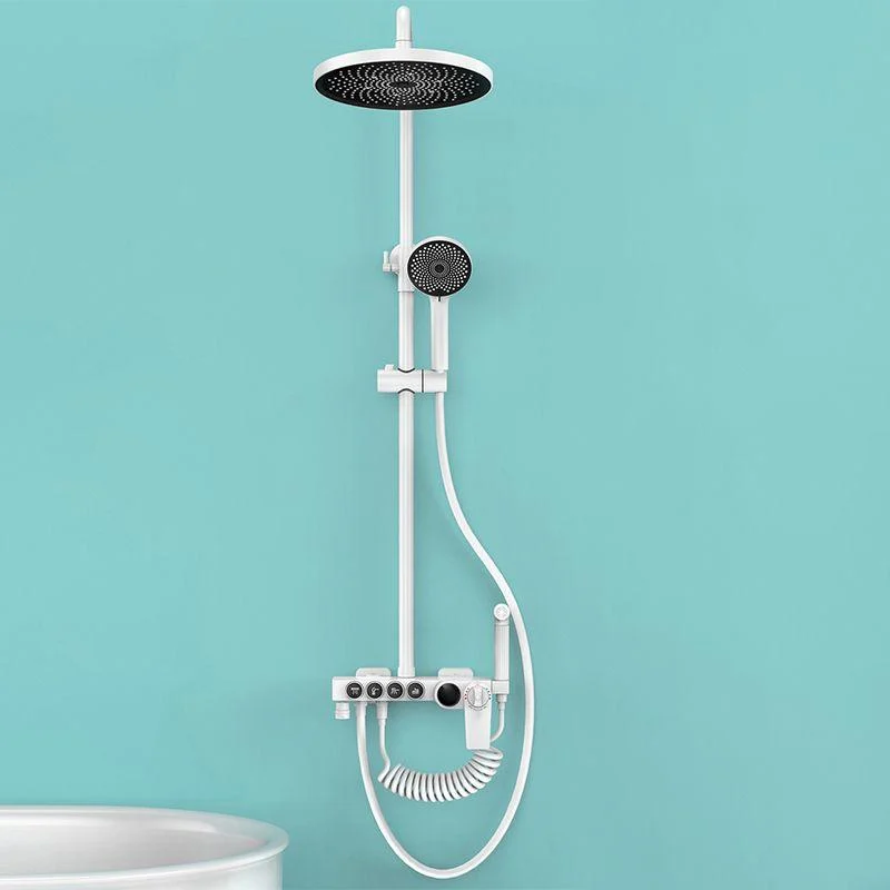 Modern Shower System Wall Mounted Spot Resist Round Shower System with Hand Shower -Bathlova