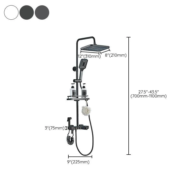 Modern Shower System Wall Mounted Spot Resist Shower System with Hand Shower -Bathlova