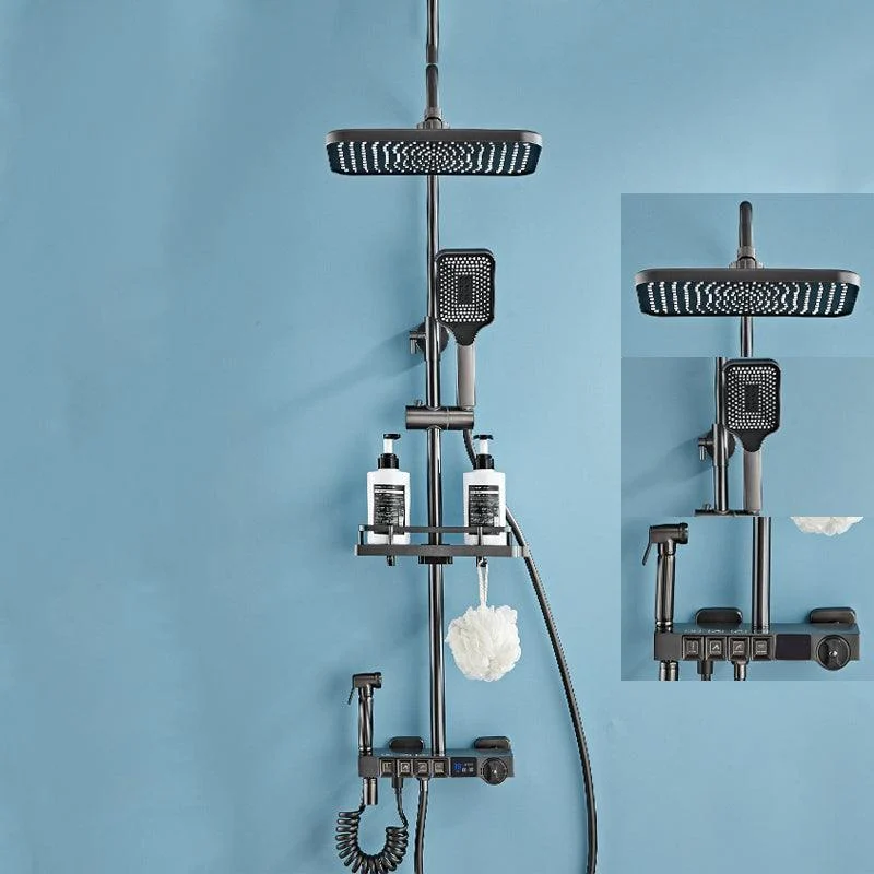 Modern Shower System Wall Mounted Spot Resist Shower System with Hand Shower -Bathlova