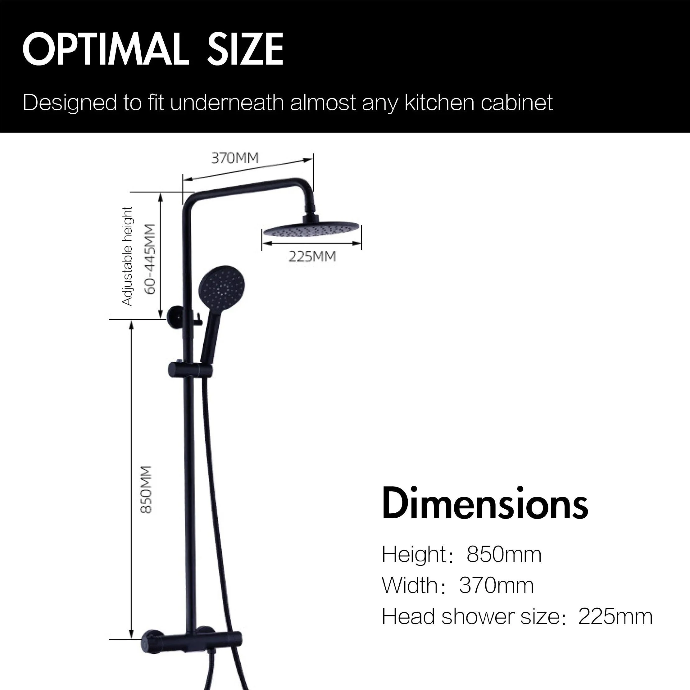 Modern Shower System With Constant Temperature Design Dual Control Tap -Bathlova