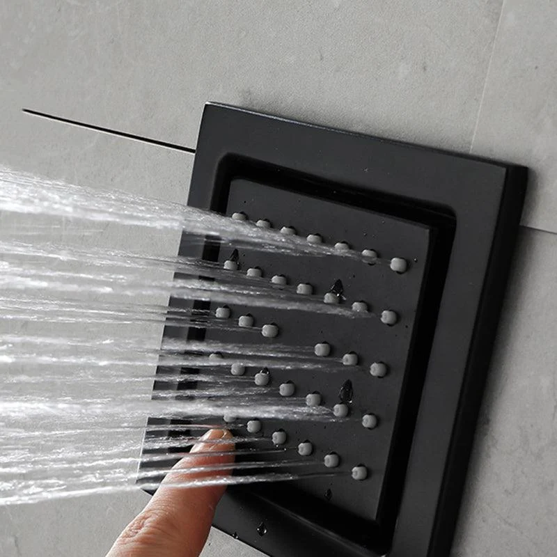 Modern Shower Tap Adjustable Water Flow Rain Shower Head Shower System in Black -Bathlova