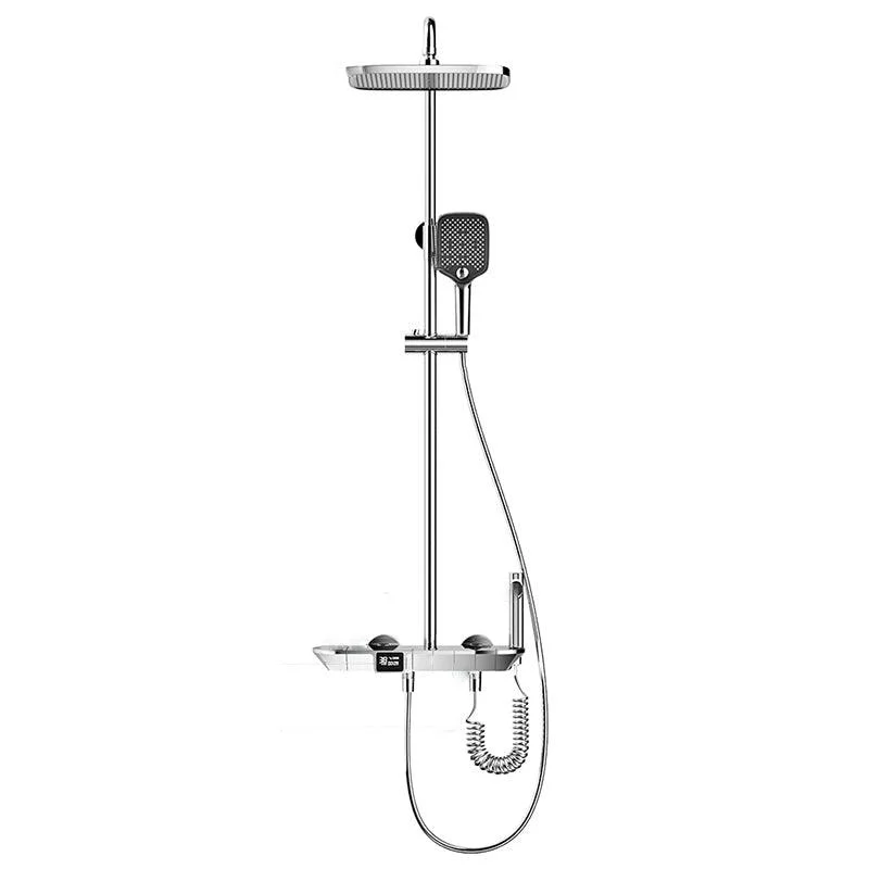 Modern Shower Tap Brass Adjustable Shower Head Temperature Control Shower System -Bathlova