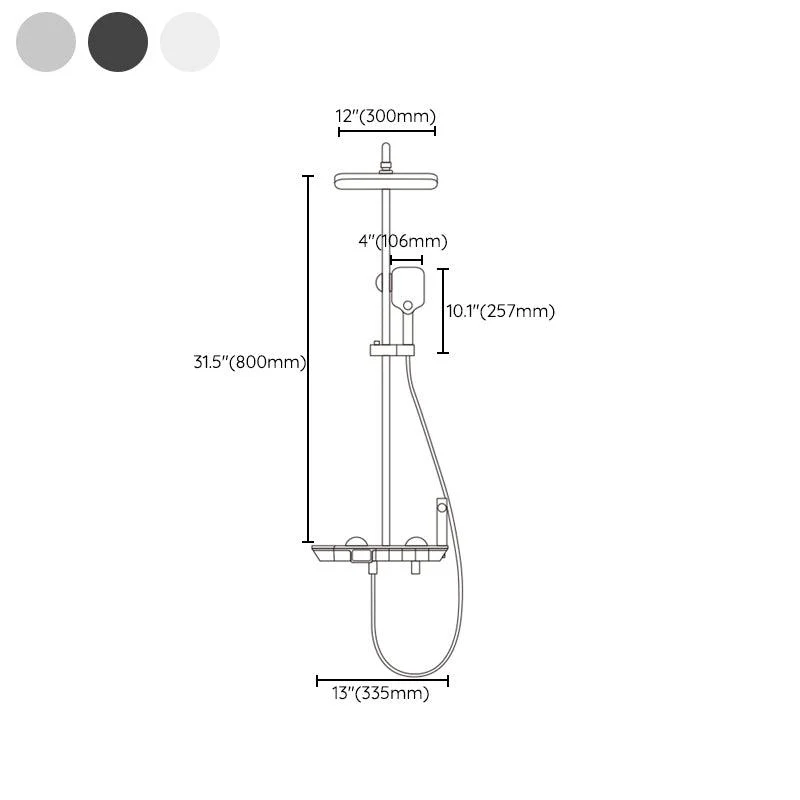 Modern Shower Tap Brass Adjustable Shower Head Temperature Control Shower System -Bathlova