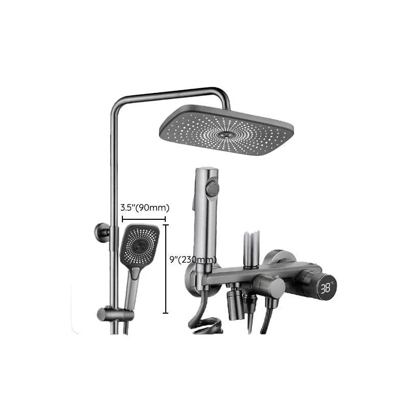 Modern Shower Tap Brass Adjustable Spray Pattern Wall Mounted Shower Combo -Bathlova