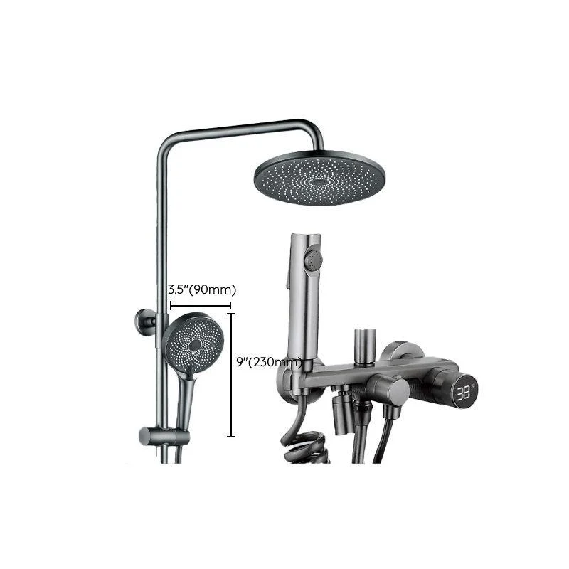 Modern Shower Tap Brass Adjustable Spray Pattern Wall Mounted Shower Combo -Bathlova