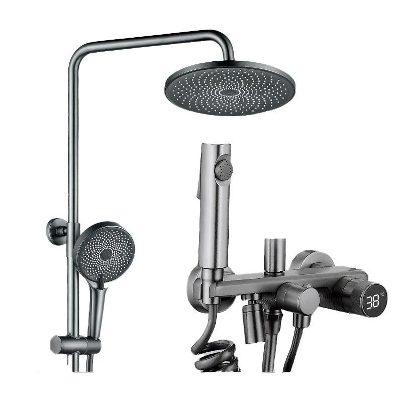 Modern Shower Tap Brass Adjustable Spray Pattern Wall Mounted Shower Combo -Bathlova