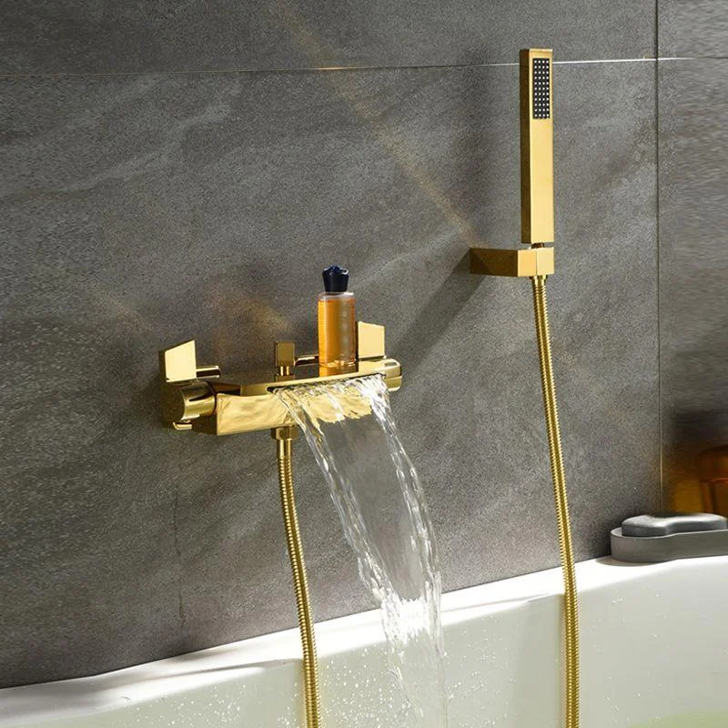 Modern Shower Tap Brass Handheld Shower Head Wall Mounted Shower Trim -Bathlova