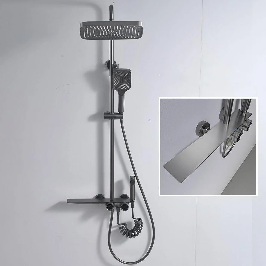 Modern Shower Tap Brass Slide Bar Included Adjustable Shower Head Shower System -Bathlova